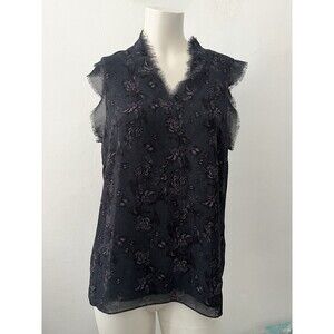 Cabi Dark Romantic Tank M Floral Purple Whimsigoth Romantic Dark Fairy Boho